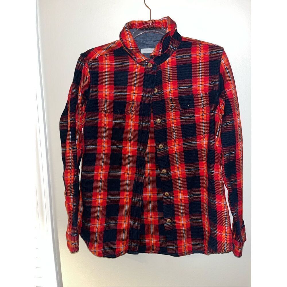 The Outerknown Blanket Shirt Flannel Red Plaid Womens XS/S